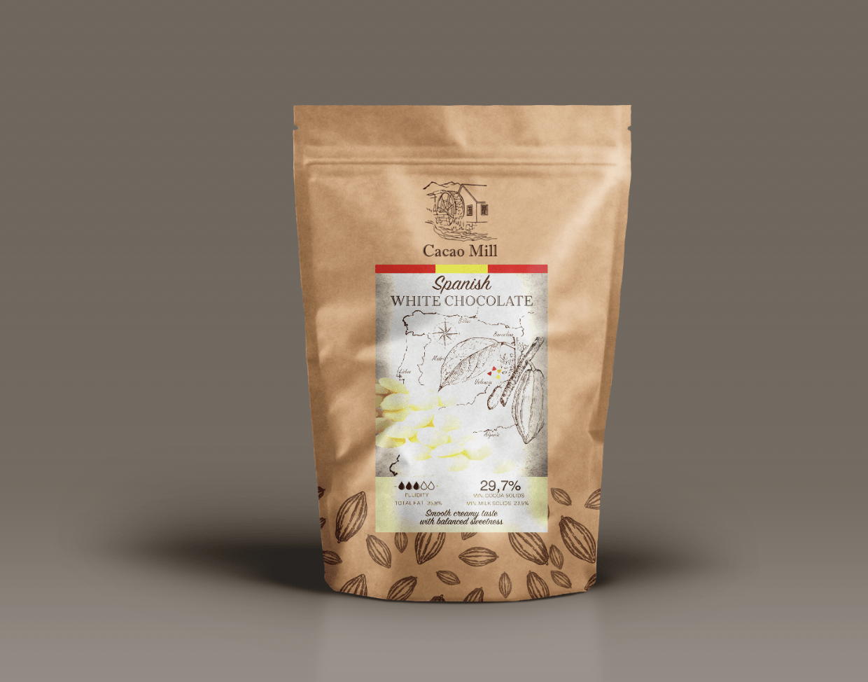 Biała czekolada hiszpańska 29,7% Cacao Mill 400g