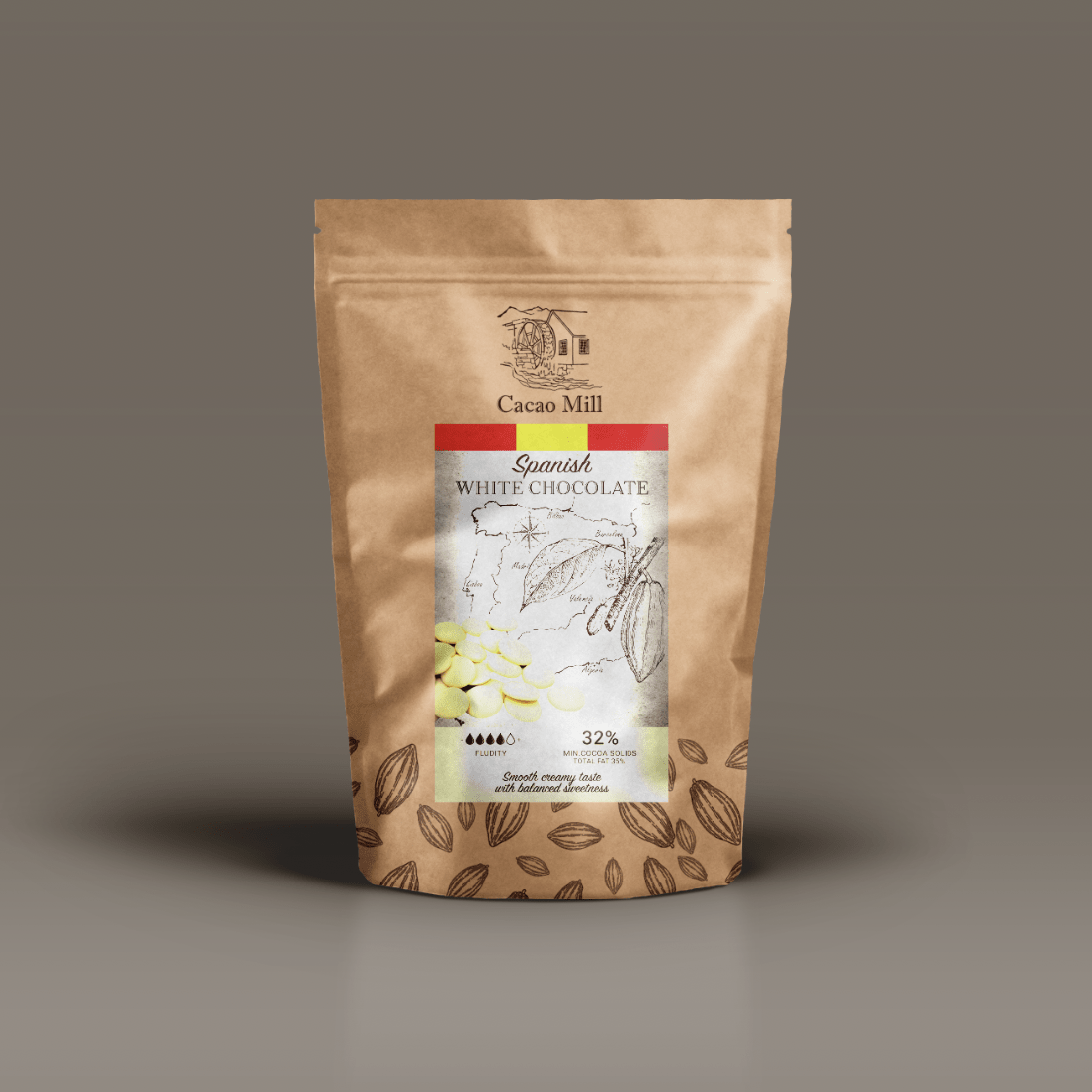 Biała czekolada hiszpańska 32% Cacao Mill 400g
