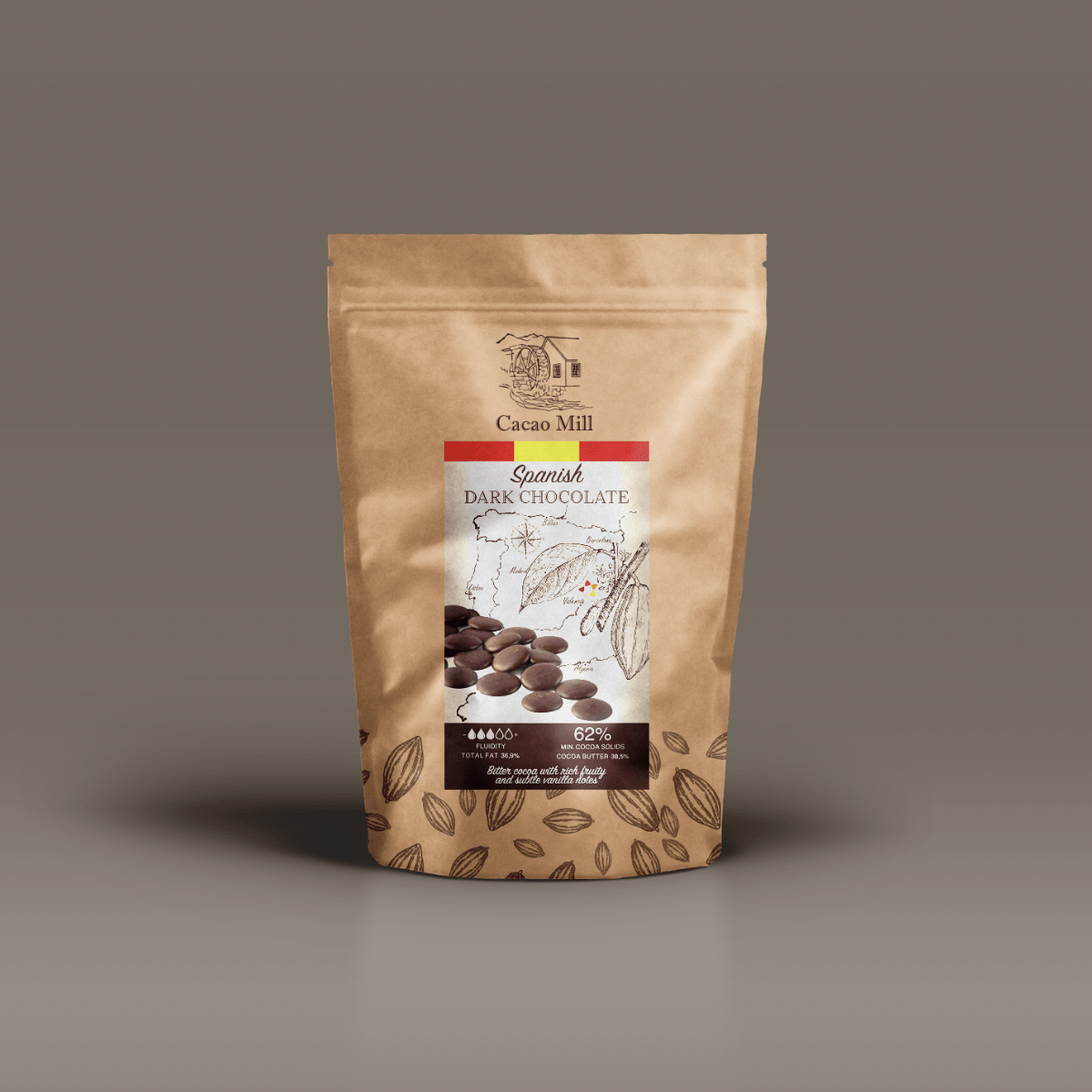 Deserowa czekolada hiszpańska 62% Cacao Mill 400g