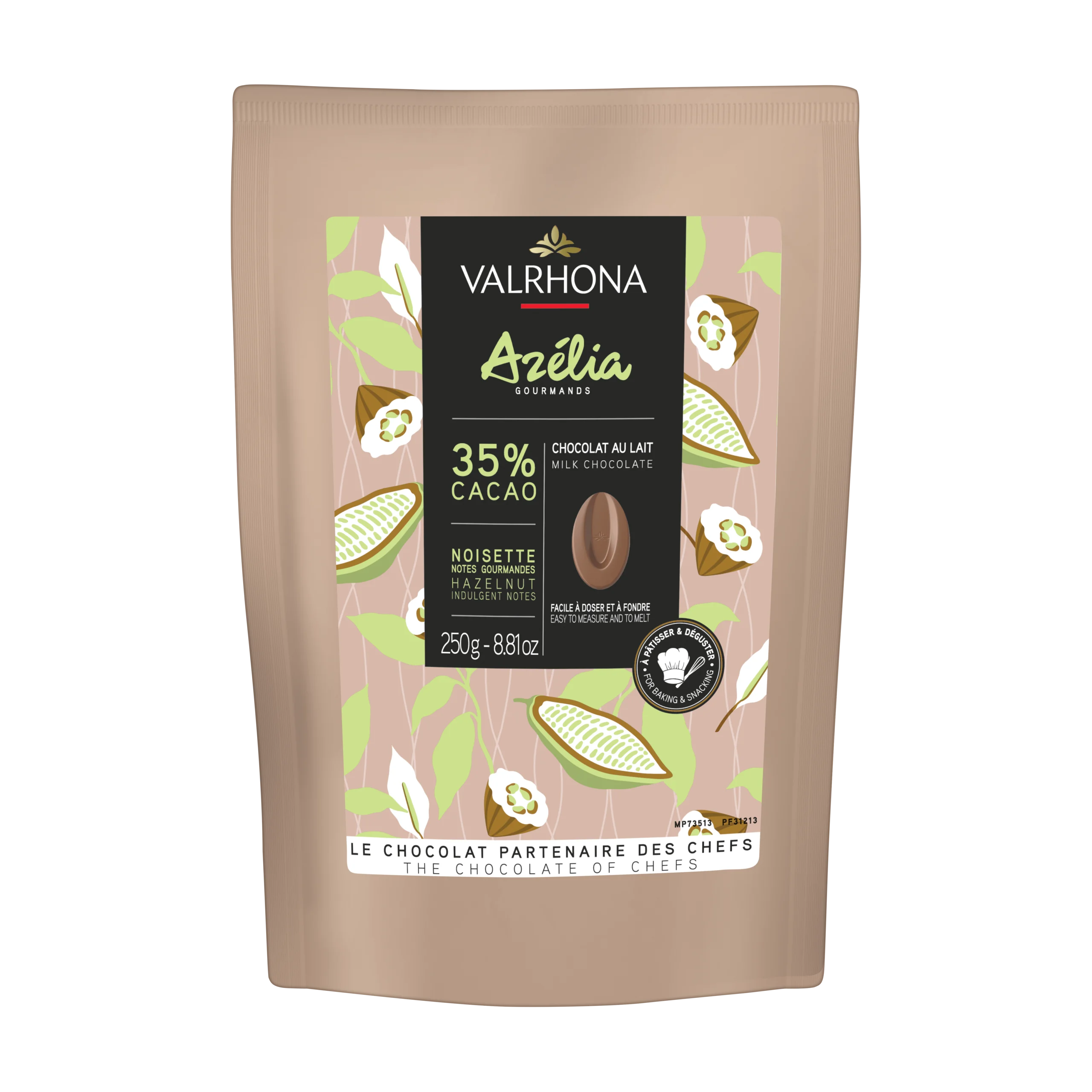 Czekolada mleczna Azelia 35% Valrhona 250g