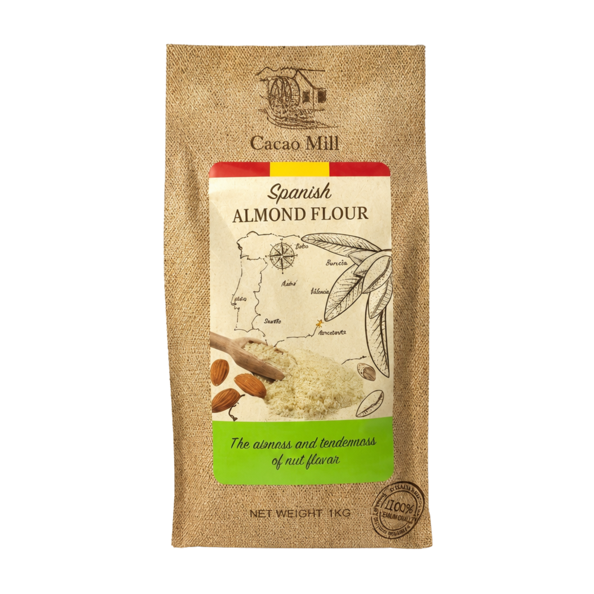 Mąka migdałowa Extra Fine Blanched Cacao Mill 1kg - obrazek 3